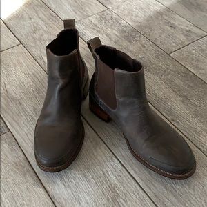 Cole Haan Mens Leather Boots, Brown, 8.5 M